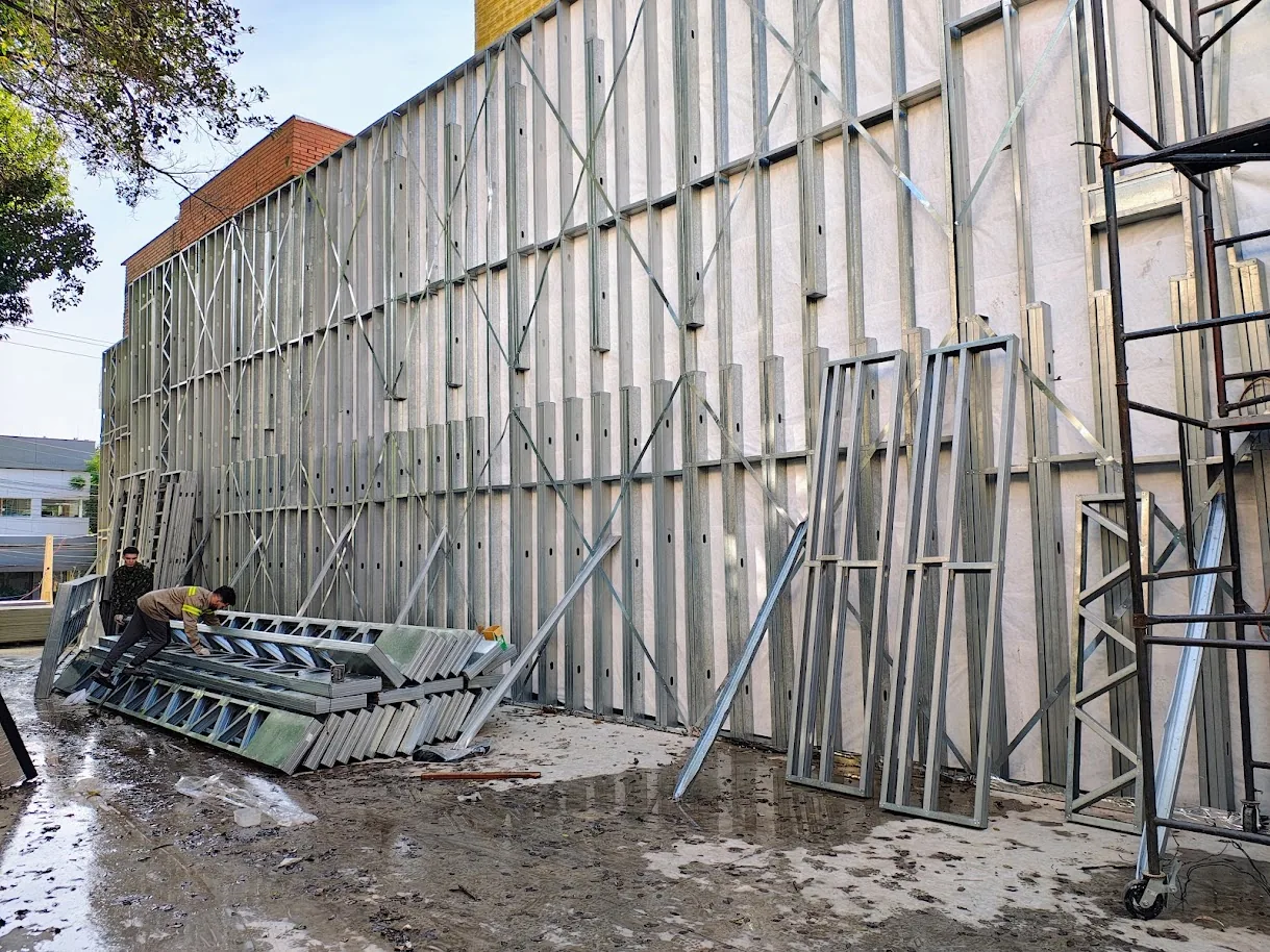 Representação visual de residência em construção Steel Frame