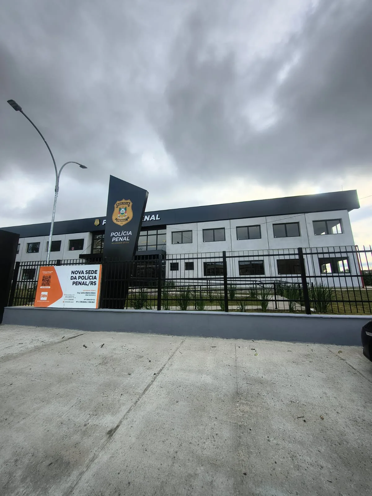 Fachada da nova sede da Polícia Penal/RS concluída